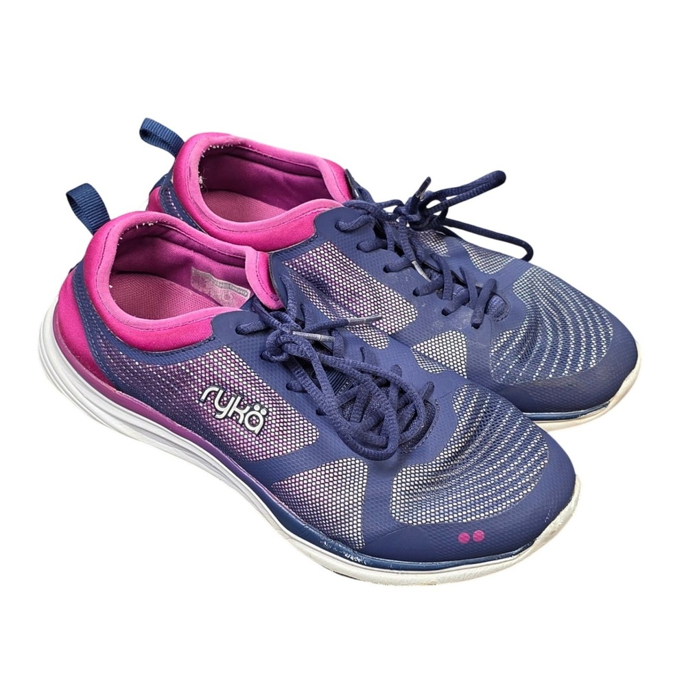 Ryka Resonant NRG Sneakers Women's Size 9 Purple Pink Mesh Graphic Walking Shoes